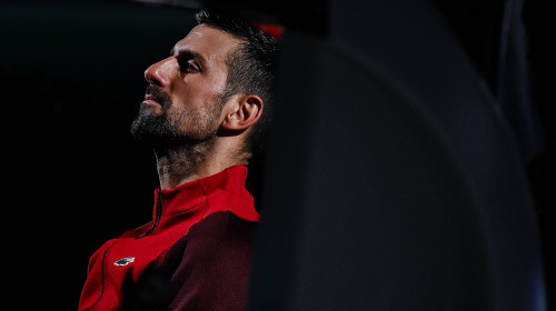 SHANGHAI, CHINA - OCTOBER 13: Novak Djokovic of Serbia reacts after the Men s Singles Final match on against Jannik Sinn