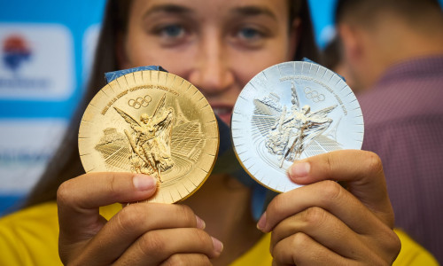 Romanian rowing, gymnastics and table tennis teams arrival from the Olympic Games, Otopeni, Ilfov, Romania - 07 Aug 2024