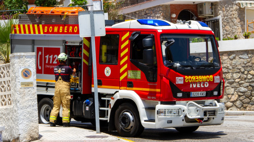 Almunecar,Granada,Spain,June,11,,2021.,A,Big,Fire,Truck