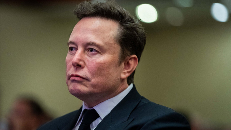 Washington, United States. 13th Nov, 2024. Elon Musk listens as United States President-elect Donald Trump speaks during a meeting with US House Republicans at the Hyatt Regency hotel in Washington, DC, USA on November 13, 2024. Photo by Allison Robbert/P