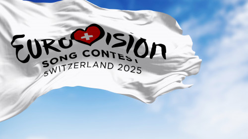 Zurich,,Ch,,May,13,,2024:,Eurovision,Song,Contest,2025,Flag