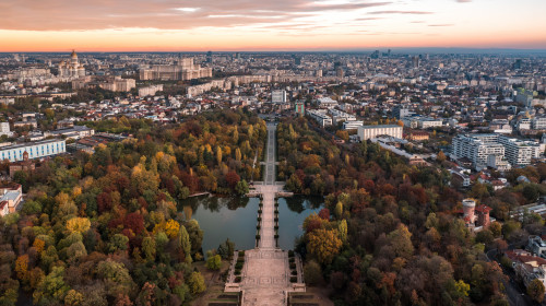 Aerial,View,With,Carol,Park,,Famous,Landmark,In,Bucharest,Romania