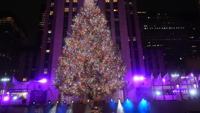 Rockefeller Center Christmas tree lighting held in NYC