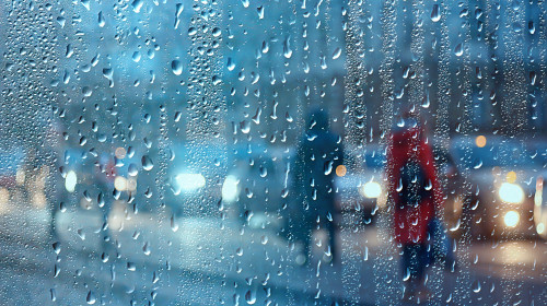 Wet,Window,City,Lights,Rain,Drops,,Abstract,Background,Autumn,Winter