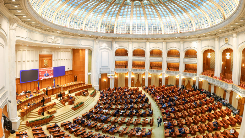 Bucharest,,Romania,-,October,14,,2024:,Panorama,With,The,Chamber