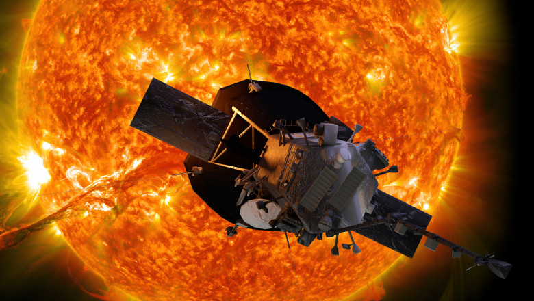 Parker,Solar,Probe,Near,The,Sun.,Elements,Of,This,Image