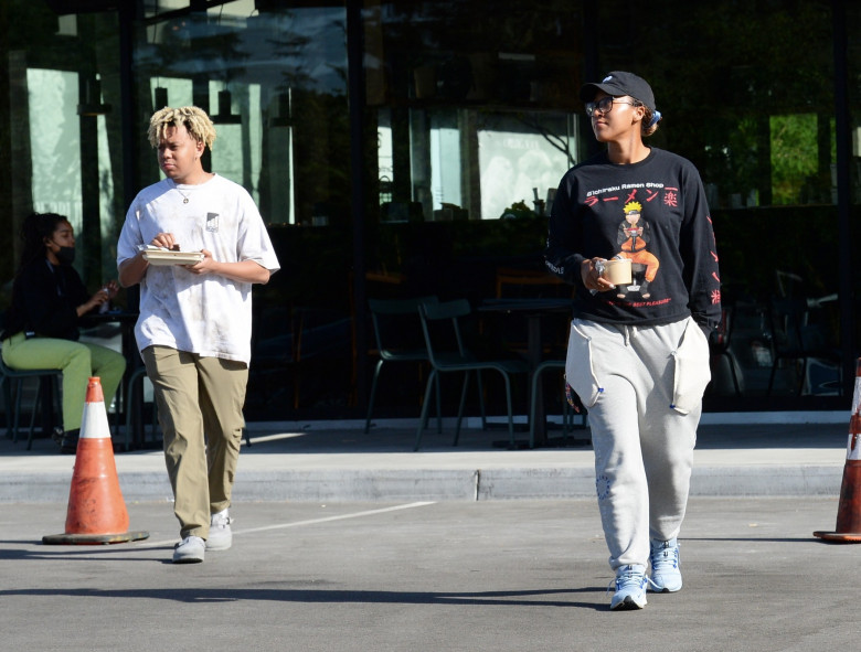 EXCLUSIVE: Naomi Osaka and Boyfriend Cordae at Erewhon Market in Los Angeles