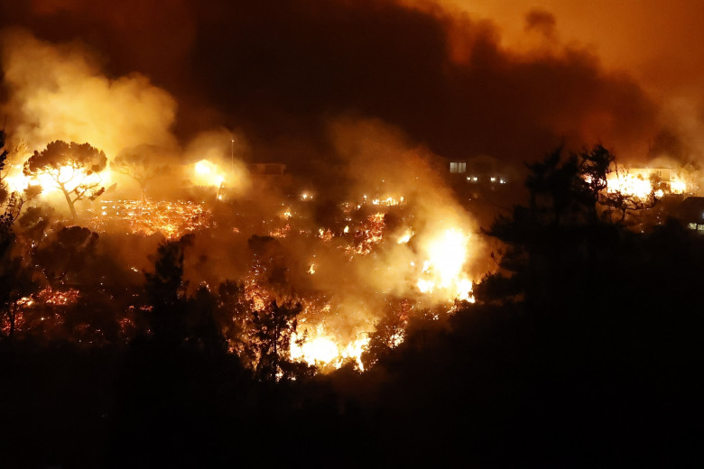 Incendiu violent într-un cartier de lux de la periferia oraşului Los Angeles/ Profimedia