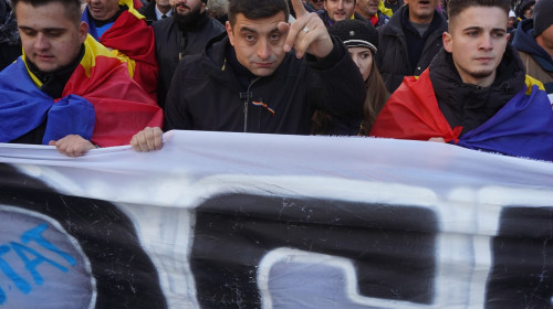 Romania Far-Right AUR Party Protest, Bucharest, Romania - 12 Jan 2025