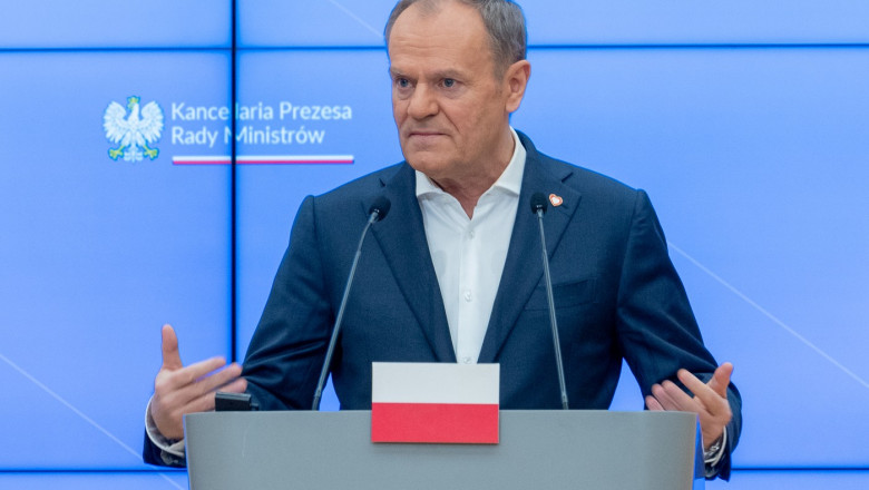 Press conference of Donald Tusk and Volodymyr Zelenskyy in Warsaw - 15 Jan 2025