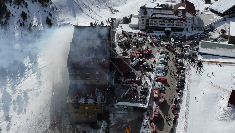 Ski resort hotel fire in northern Turkiye