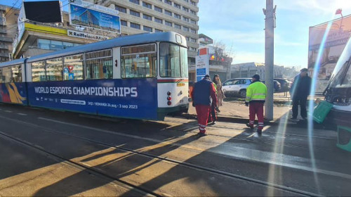 Un tramvai din Iaşi a pornit necontrolat la vale, din cauza unei defecţiuni tehnice/ Foto: Alo, Iași - Facebook