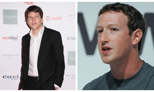 Jesse Eisenberg și Zuckerberg