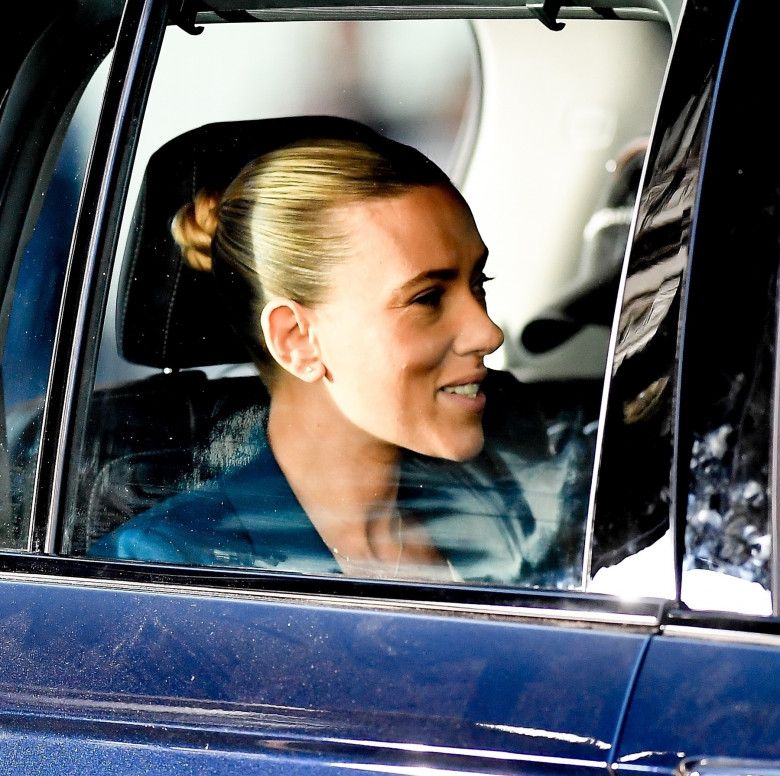 Scarlett Johansson and Rupert Friend film "Jurassic World Rebirth" in NYC