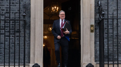 Keir Starmer leaves Number 10 for PMQs, London, England, United Kingdom - 12 Feb 2025