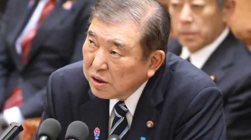 Japanese Prime Minister Shigeru Ishiba attends Lower House's budget committee session