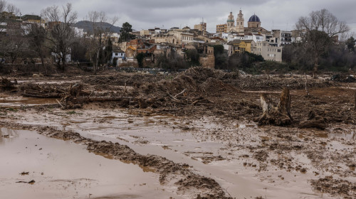 Flooding of the Turia River in Ribarroja de Turia