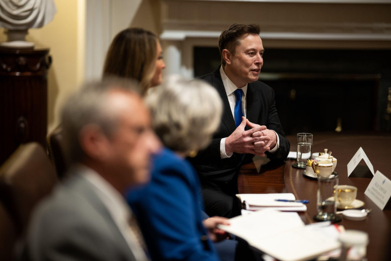 DOGE leader Elon Musk speaks as President Donald Trump meets with his cabinet in the Cabinet Room of the White House, Thursday, March 6, 2025. (Official White House Photo by Daniel Torok)