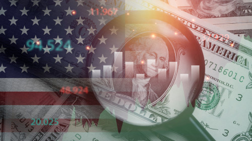 Usd,Dollar,Banknote,With,Usa,Flag,And,Stock,Market,Graph