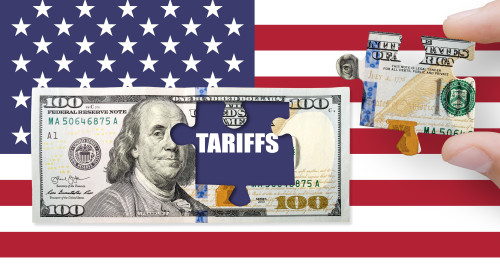 100,Us,Dollar,Note,On,A,Usa,Flag,With,Word