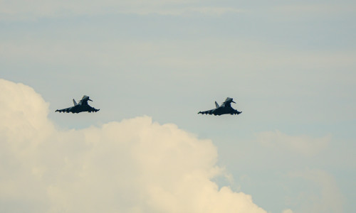 Liepaja,,Latvia-,June,16,,2024:,Two,Full,Armed,Eurofighter,Typhon