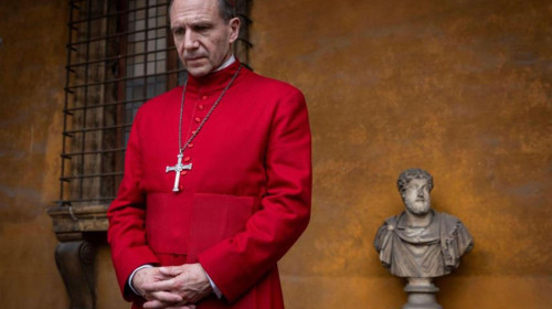 CONCLAVE 2024 Black Bear/Focus Features film with Ralph Fiennes as Cardinal Thomas Lawrence