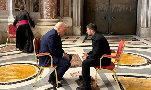 Zelenski s-a întâlnit cu Trump la Roma, în marja funeraliilor Papei Francisc