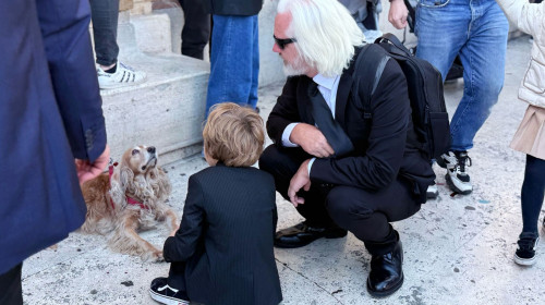 Vatican City - Julian Assange at the Funeral of Pope Francis in St. Peter's Square - 26 Apr 2025