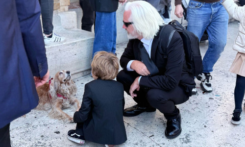 Vatican City - Julian Assange at the Funeral of Pope Francis in St. Peter's Square - 26 Apr 2025