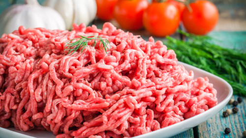 Fresh,Raw,Minced,Beef,In,A,Plate,Close,Up,On