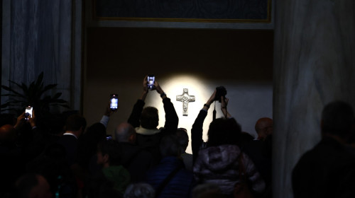 Basilica of Santa Maria Maggiore - Tribute of the Faithful to the Tomb of Pope Francis, Rome, Italy - 27 Apr 2025