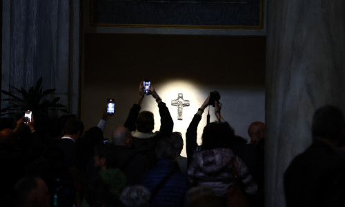 Basilica of Santa Maria Maggiore - Tribute of the Faithful to the Tomb of Pope Francis, Rome, Italy - 27 Apr 2025