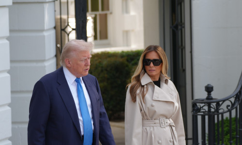 President Trump Takes Questions Before Leaving For The Pope'S Funeral