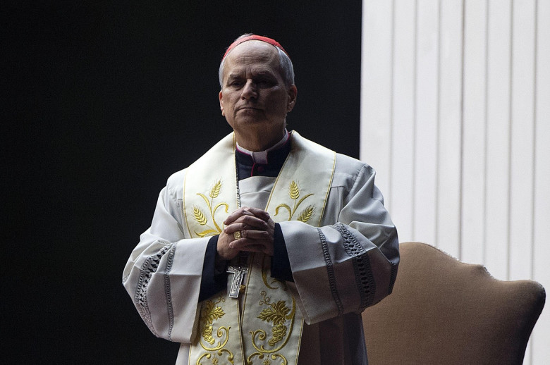 Vatican, Vat. 03rd Mar, 2025. **NO LIBRI** Italy, Rome, Vatican, 2025/3/3 Cardinal Robert Francis Prevost, Prefect of the Dicastery for Bishops, leads the recitation of the Holy Rosary for Pope Francis' health in St Peter's Square at the Vatican Photograp