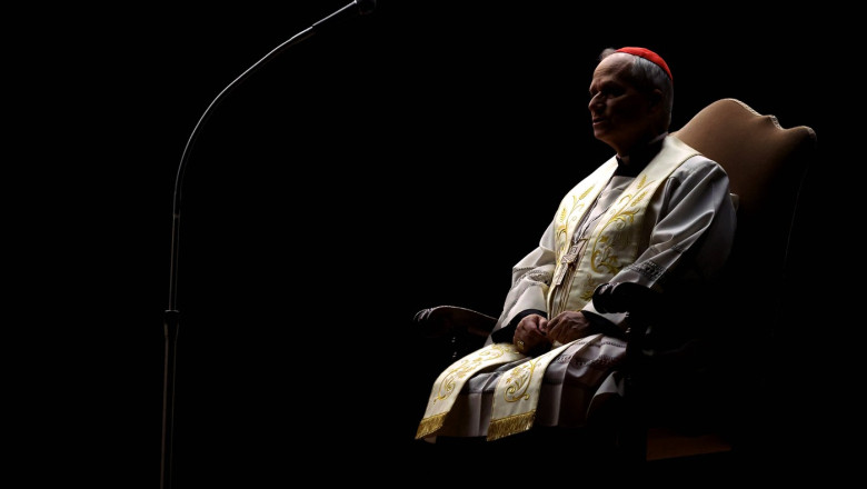 Religion: Cardinal Robert Prevost leads the recitation of the Holy Rosary for Pope Francis on March 03, 2025