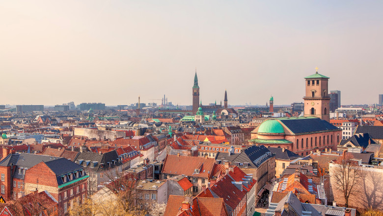 Beautiful,Copenhaga,Aerial,View,Of,The,City
