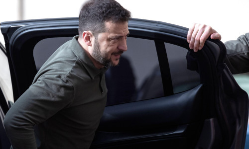 Vatican City, Vatican, 11 October 2024. Ukrainian President Volodymyr Zelensky arrives at St. Damaso courtyard for a private audience with Pope Francis in the Vatican. Maria Grazia Picciarella/Alamy Live News