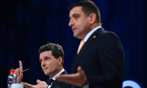 Nicușor Dan și George Simion