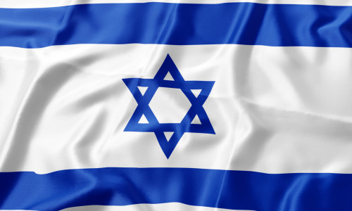 Israel,Flag,Blowing,In,The,Wind.,Close,Up,,Soft,And