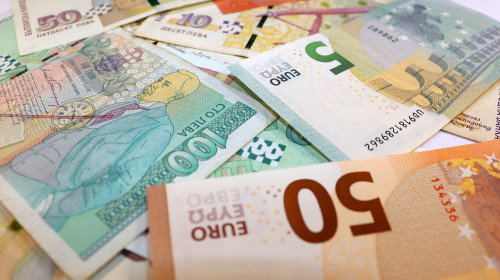 Bulgarian,And,European,Union,Banknotes.,Bulgarian,Currency,Banknotes.,Bgn.,Euro.