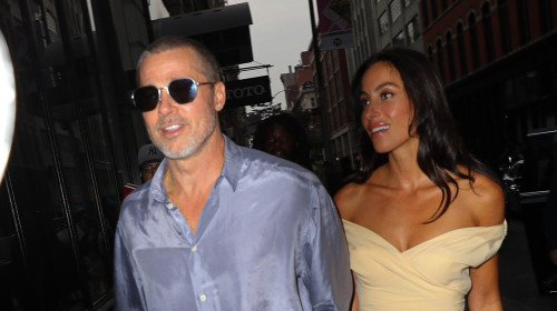 Brad Pitt and girlfriend Ines De Ramon go for a romantic dinner in NYC