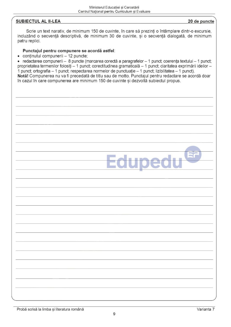 subiecte romana evaluarea nationala 2025 (2)