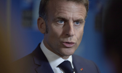 NATO Summit Emmanuel Macron Press Point