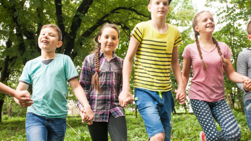 Fun time for children in summer camp