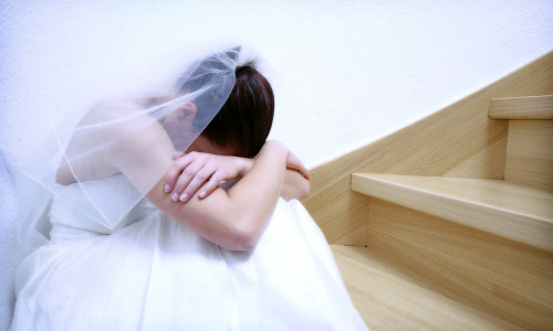 sad bride