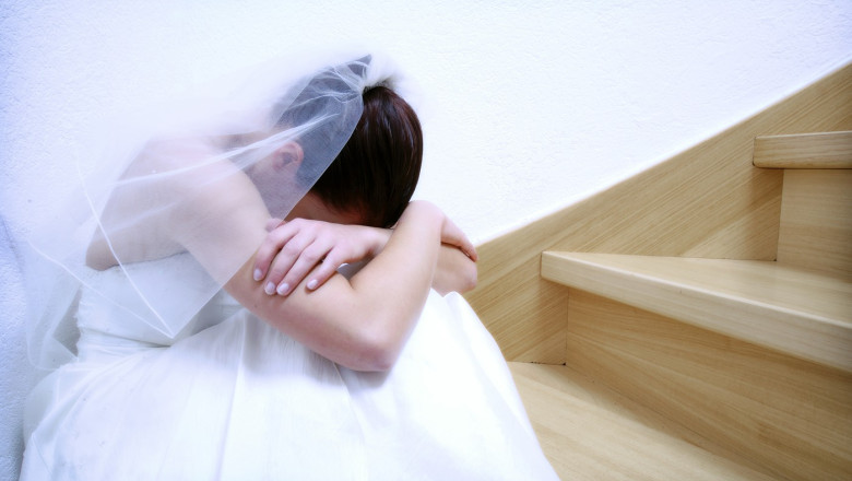 sad bride