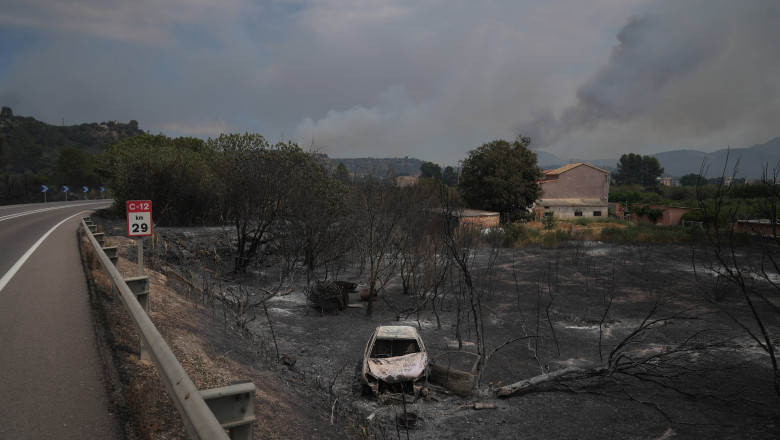 Incendiu de vegetație în Catalonia/ Profimedia