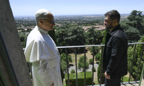 President Volodymyr Zelensky visits Rome on July 9, 2025.