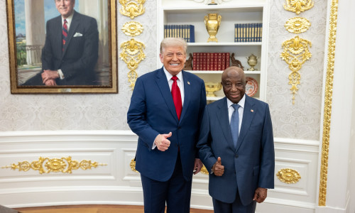Donald Trump și Joseph Boakai