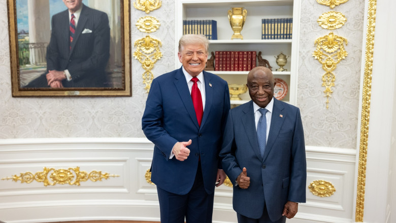 Donald Trump și Joseph Boakai